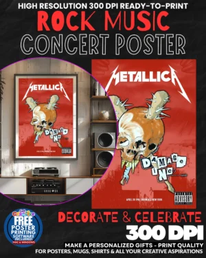 Metallica 32 Music Rock Concert Poster Wall Art