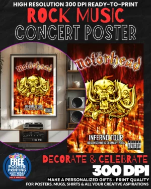 Motorhead 1 Music Rock Concert Poster Wall Art
