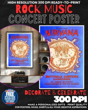Nirvana 13 Music Rock Concert Poster Wall Art