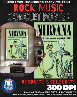Nirvana 14 Music Rock Concert Poster Wall Art