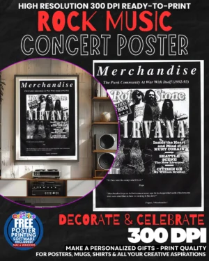 Nirvana 22 Music Rock Concert Poster Wall Art