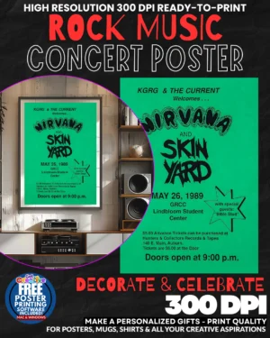 Nirvana 26 Music Rock Concert Poster Wall Art