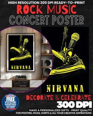 Nirvana 28 Music Rock Concert Poster Wall Art