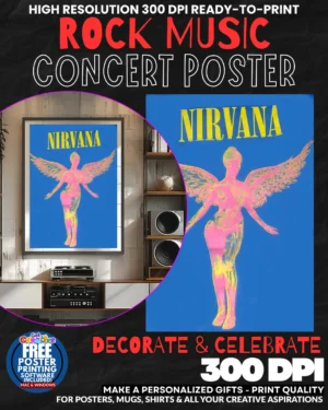 Nirvana 31 Music Rock Concert Poster Wall Art