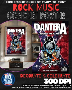Pantera 2 Music Rock Concert Poster Wall Art