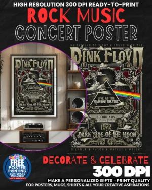Pink Floyd 8 Music Rock Concert Poster Wall Art