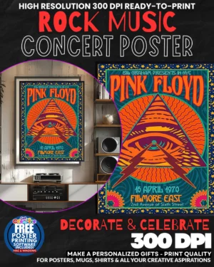 Pink Floyd 12 Music Rock Concert Poster Wall Art
