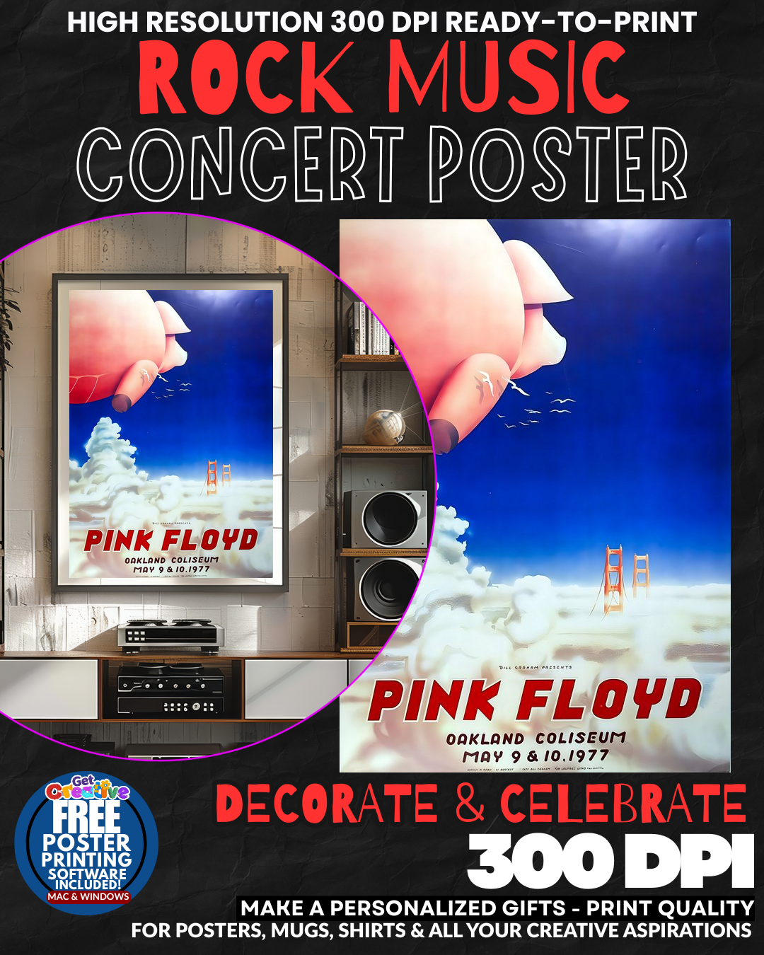 Pink Floyd 29 Music Rock Concert Poster Wall Art