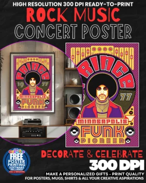 Prince 1 Music Rock Concert Poster Wall Art