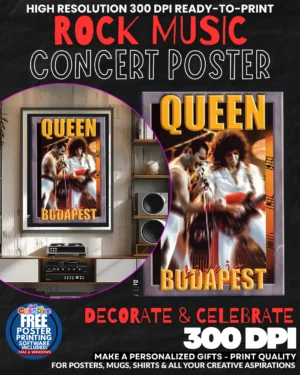 Queen 5 Music Rock Concert Poster Wall Art