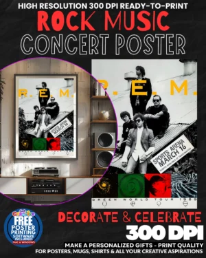 Rem 1 Music Rock Concert Poster Wall Art