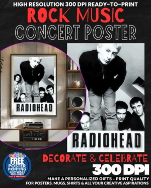 Radiohead 2 Music Rock Concert Poster Wall Art