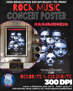 Rammstein 1 Music Rock Concert Poster Wall Art