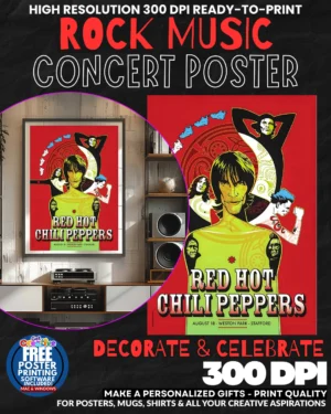 Red Hot Chili Peppers 5 Music Rock Concert Poster Wall Art