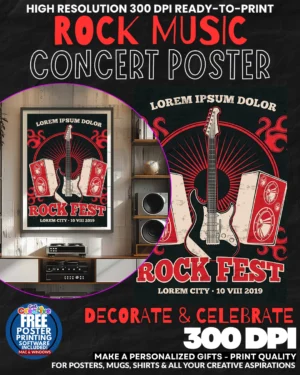 Rock Fest Music Rock Concert Poster Wall Art