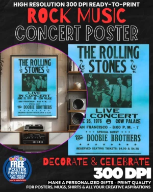 Rolling Stones 12 Music Rock Concert Poster Wall Art