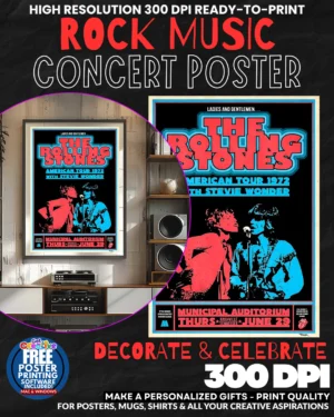 Rolling Stones 15 Music Rock Concert Poster Wall Art