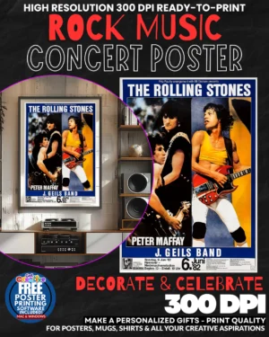 Rolling Stones 20 Music Rock Concert Poster Wall Art