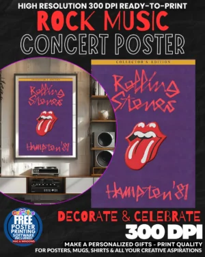 Rolling Stones 22 Music Rock Concert Poster Wall Art