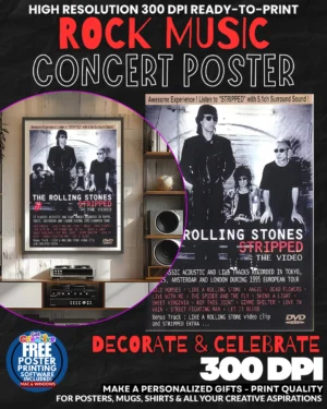 Rolling Stones 23 Music Rock Concert Poster Wall Art