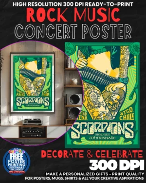 Scorpions 3 Music Rock Concert Poster Wall Art