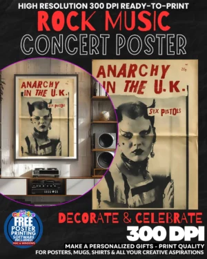 Sex Pistols 1 Music Rock Concert Poster Wall Art