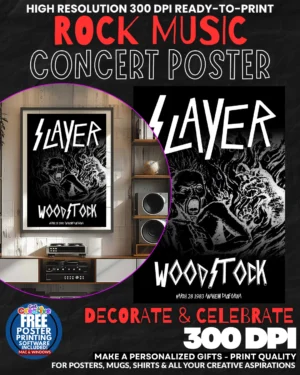 Slayer 2 Music Rock Concert Poster Wall Art