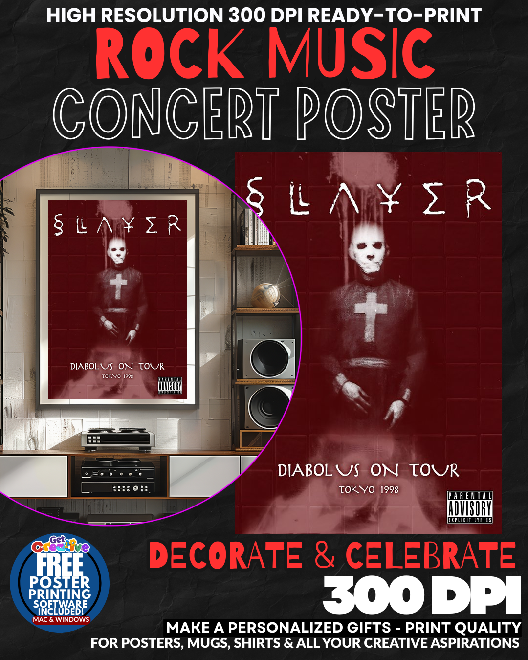 Slayer 9 Music Rock Concert Poster Wall Art