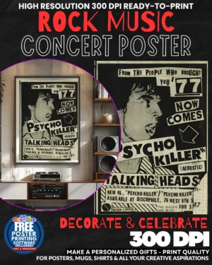 Talking Heads 1 Music Rock Concert Poster Wall Art