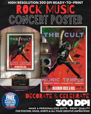 The Cult 1 Music Rock Concert Poster Wall Art