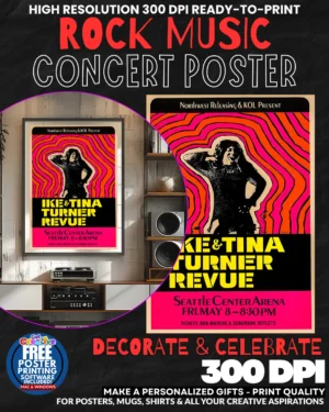 Tina Turner 1 Music Rock Concert Poster Wall Art