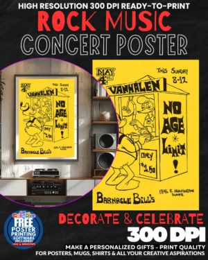 Van Halen 1 Music Rock Concert Poster Wall Art