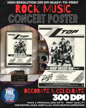 Zz Top 1 Music Rock Concert Poster Wall Art