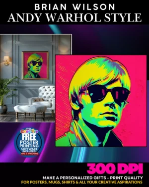 Brian Wilson Andy Warhol Style Wall Art