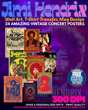 Jimi Hendrix - 24 Amazing Vintage Concert Posters