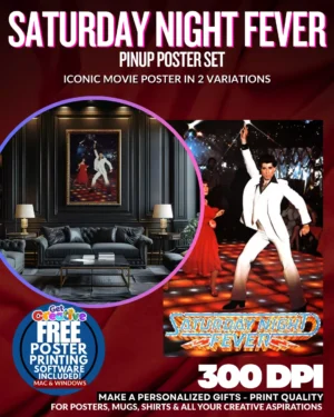 Saturday Night Fever Poster & Pinup Set