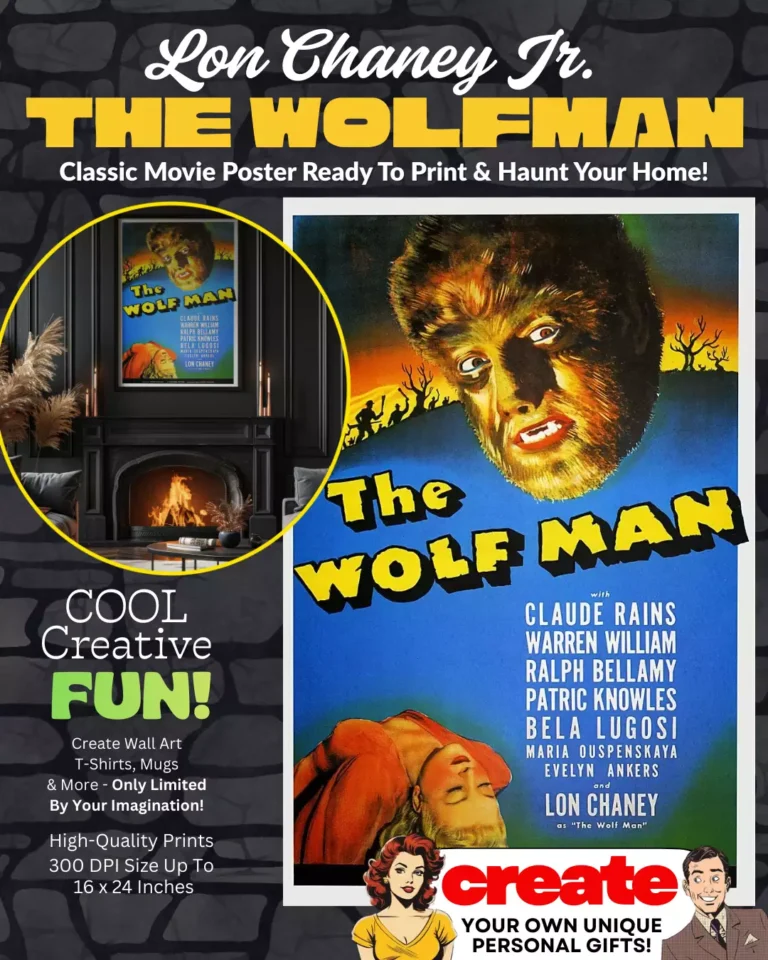The Wolfman - Lon Chaney Jr - Movie Poster