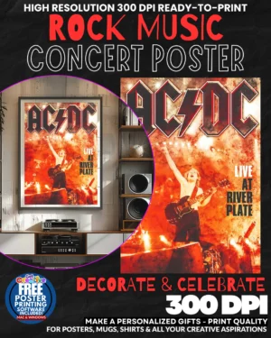 Acdc 7 Music Rock Concert Poster Wall Art