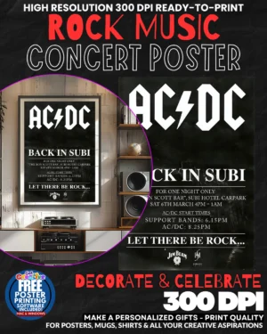 Acdc 13 Music Rock Concert Poster Wall Art