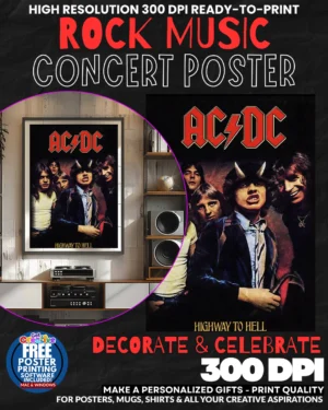 Acdc 14 Music Rock Concert Poster Wall Art