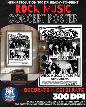Aerosmith 3 Music Rock Concert Poster Wall Art