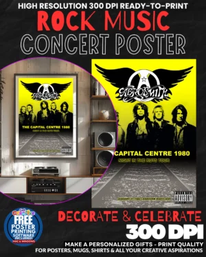 Aerosmith 4 Music Rock Concert Poster Wall Art