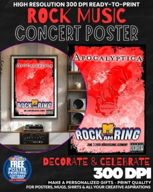 Apocalyptica 1 Music Rock Concert Poster Wall Art