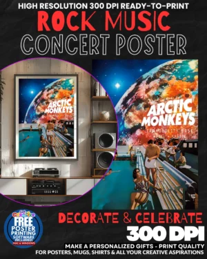 Arctic Monkeys 3 Music Rock Concert Poster Wall Art