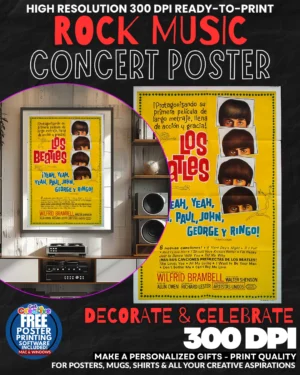 Beatles 3 Music Rock Concert Poster Wall Art