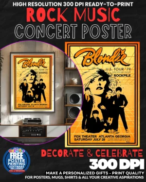 Blondie 1 Music Rock Concert Poster Wall Art