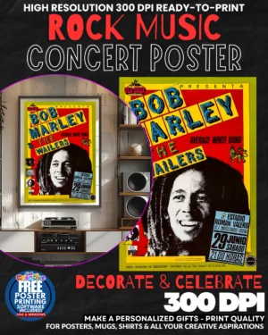 Bob Marley 1 Music Rock Concert Poster Wall Art