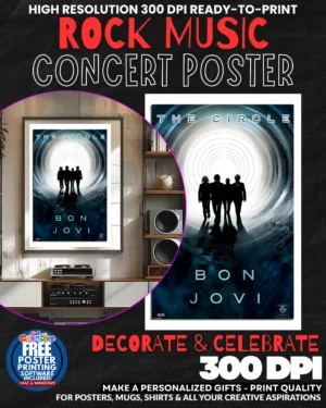 Bon Jovi The Circle Music Rock Concert Poster Wall Art