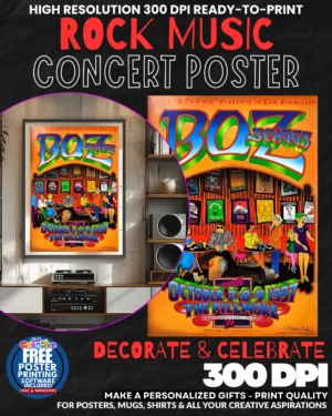 Boz Scaggs 2 Music Rock Concert Poster Wall Art