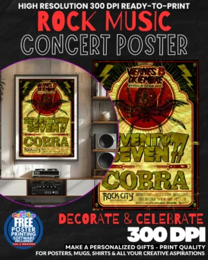 Cobra 1 Music Rock Concert Poster Wall Art